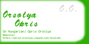 orsolya opris business card